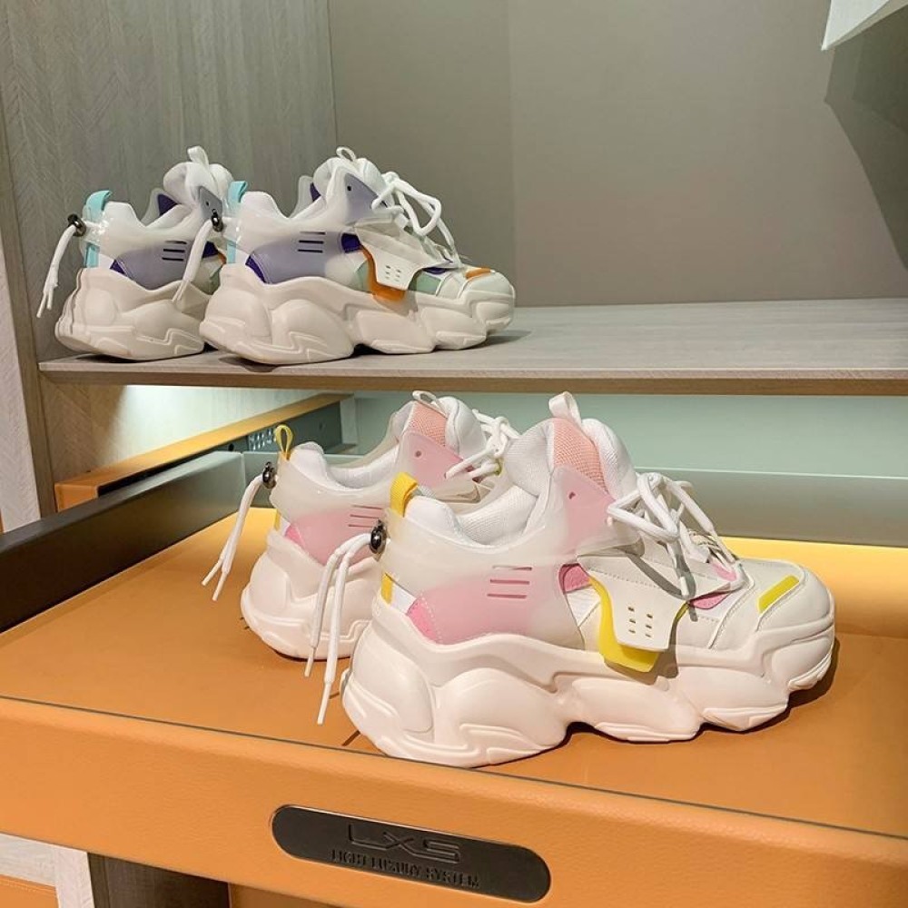 Dropshipping Custom Logo Women's Chunky Sneakers 2022 Spring Women Breathable Vulcanize Woman Female Trainers Platform Shoes