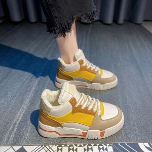 2022 winter new small white shoes women's plush thick soled casual women's shoes Korean version thick cotton shoes women