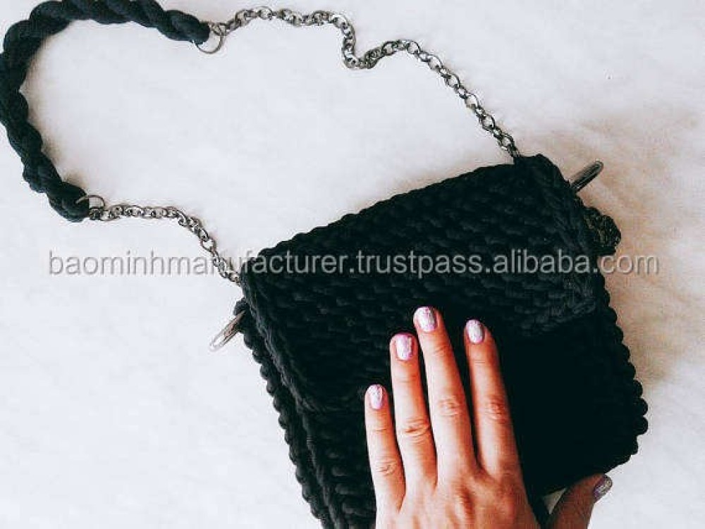 Crochet bag T Shirt yarn bag Knit Summer handbag