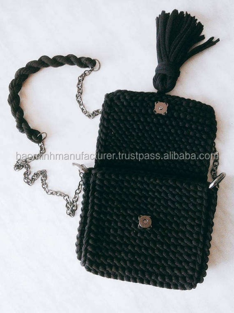 Crochet bag T Shirt yarn bag Knit Summer handbag